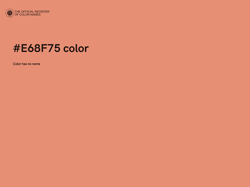 #E68F75 color image