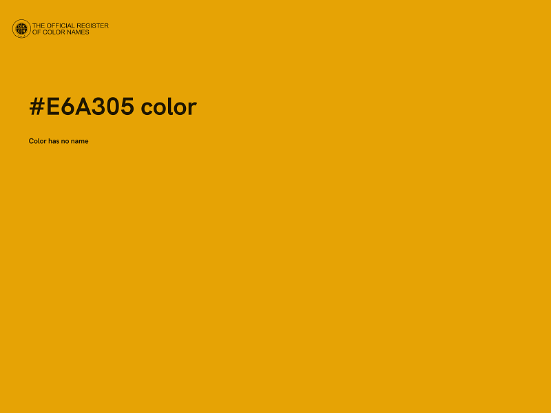 #E6A305 color image