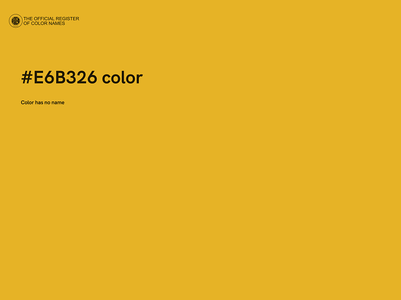 #E6B326 color image