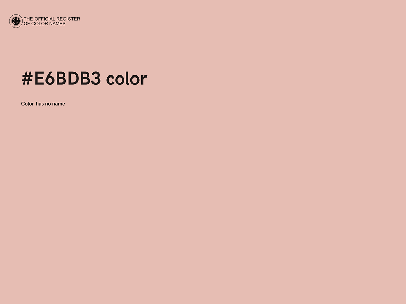 #E6BDB3 color image