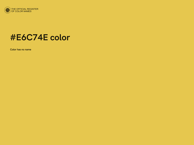 #E6C74E color image