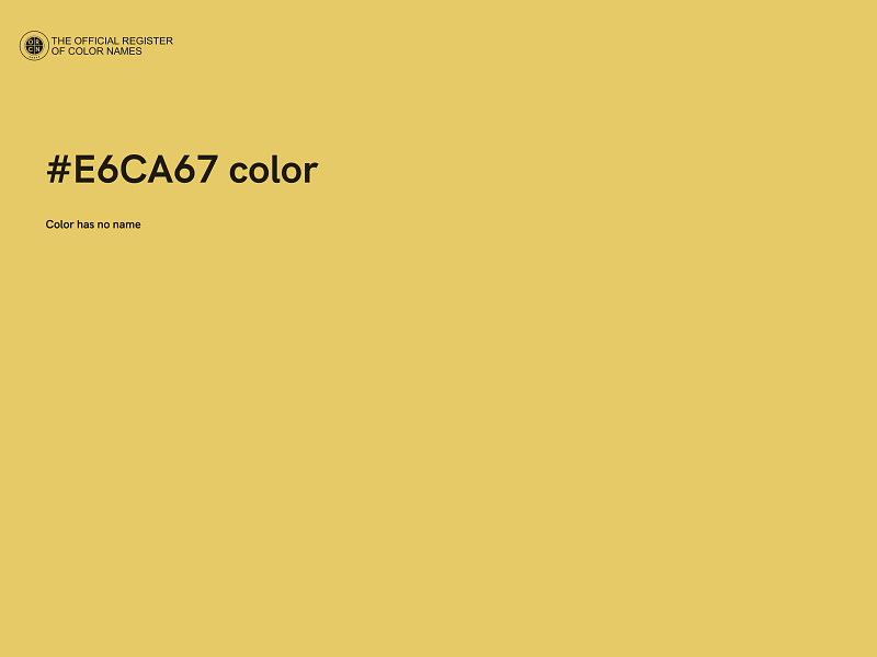 #E6CA67 color image