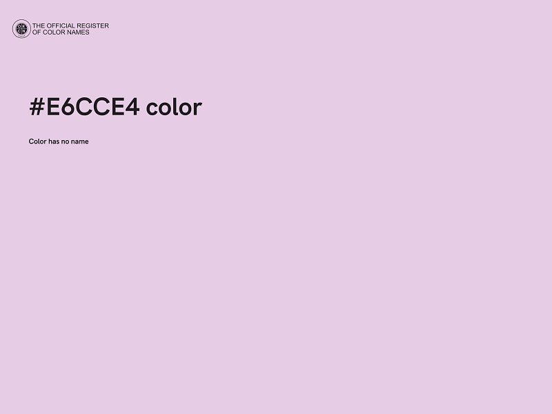 #E6CCE4 color image