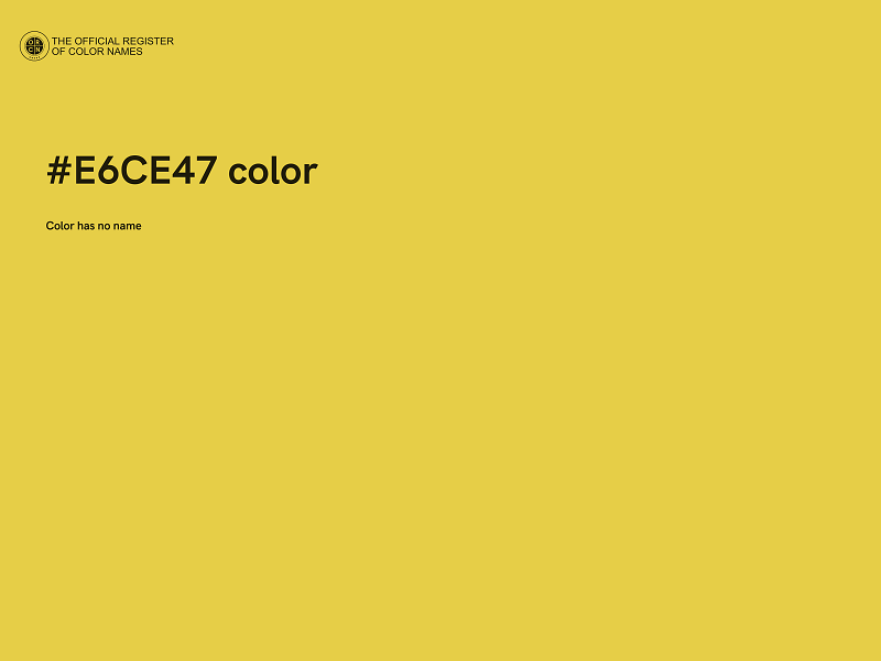 #E6CE47 color image