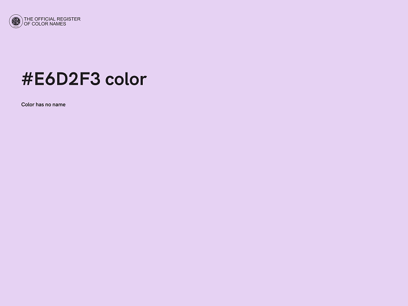 #E6D2F3 color image