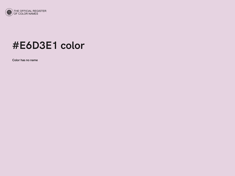 #E6D3E1 color image