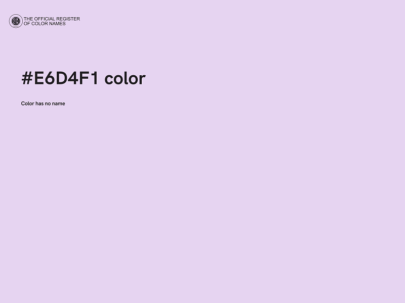 #E6D4F1 color image