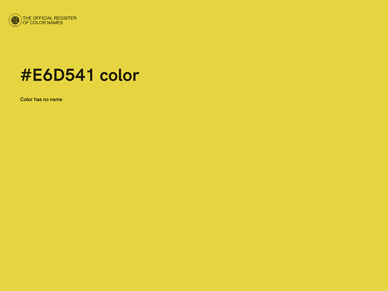 #E6D541 color image