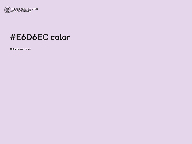 #E6D6EC color image