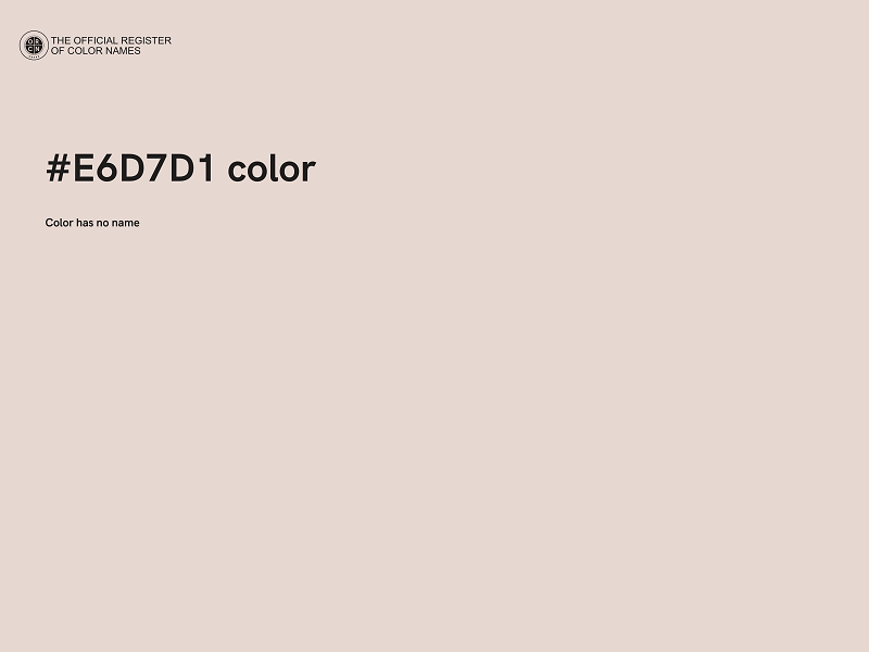 #E6D7D1 color image