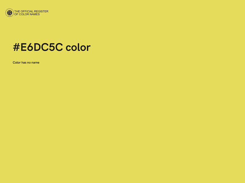 #E6DC5C color image