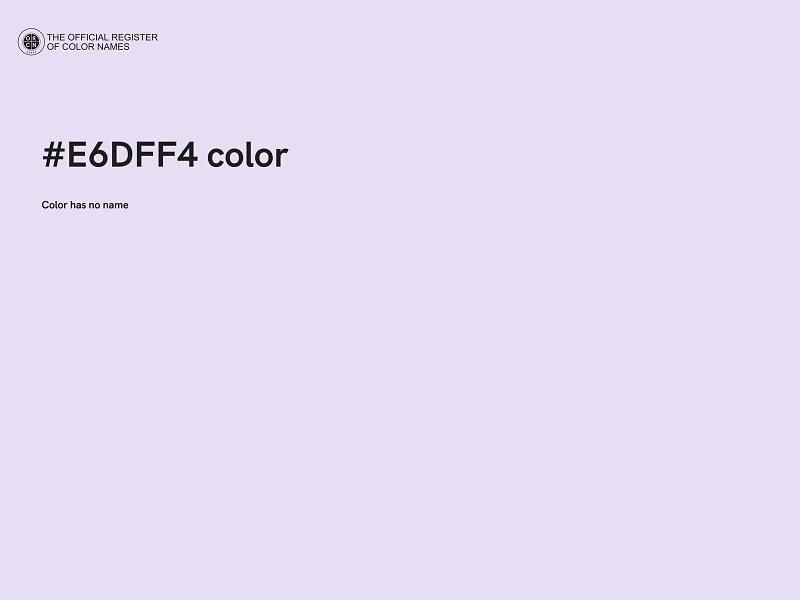 #E6DFF4 color image