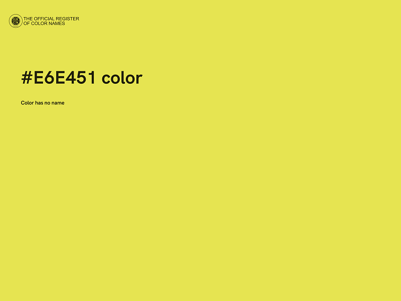 #E6E451 color image