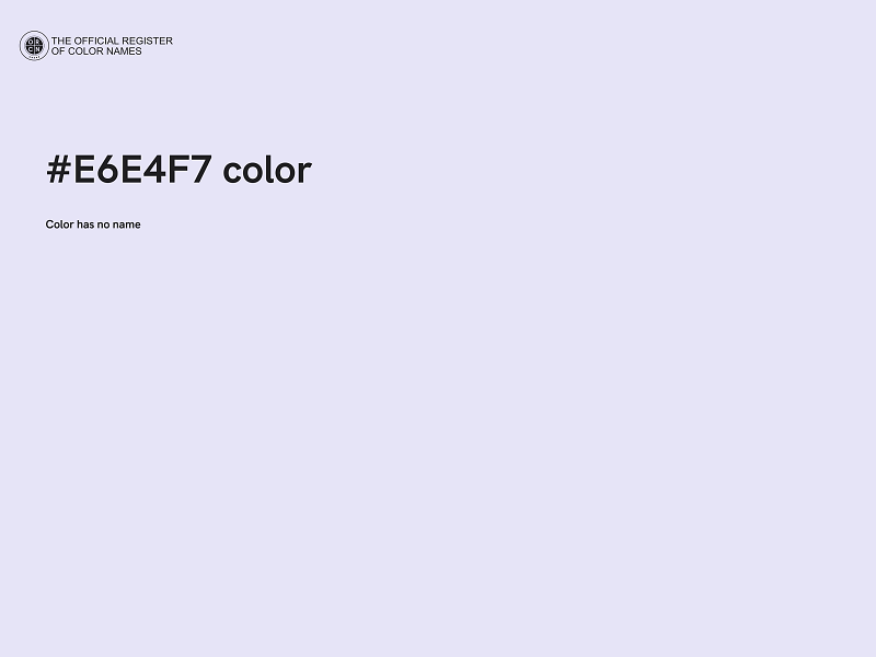 #E6E4F7 color image