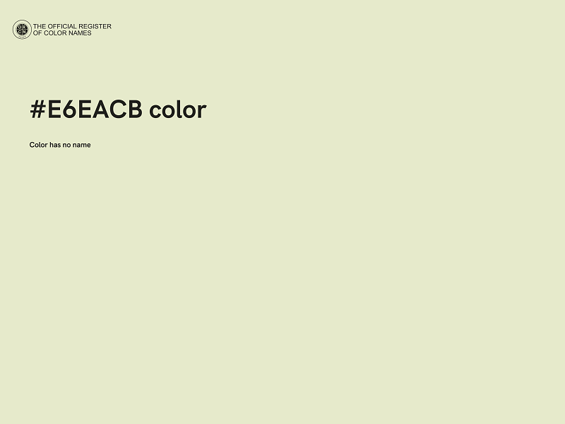 #E6EACB color image