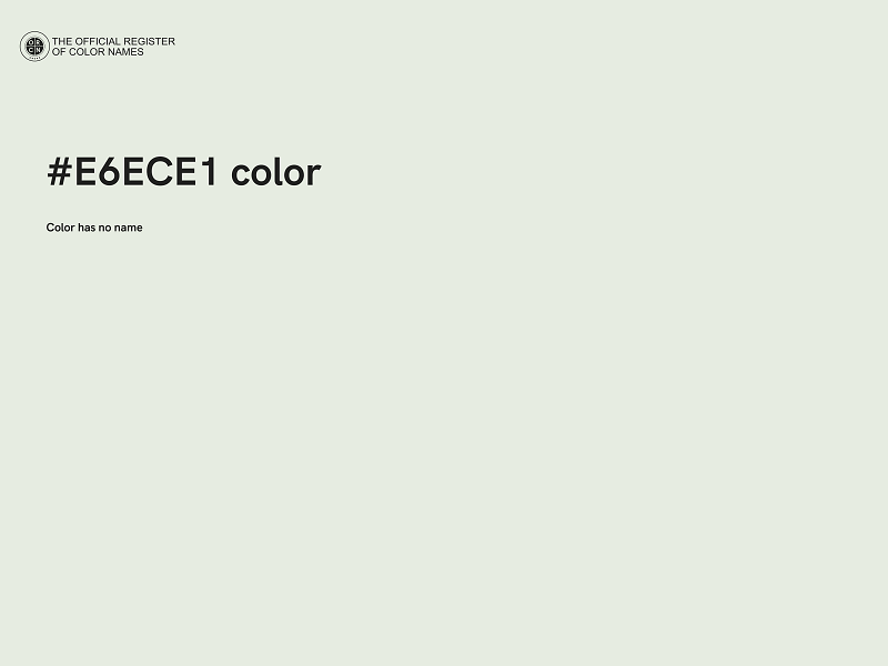 #E6ECE1 color image