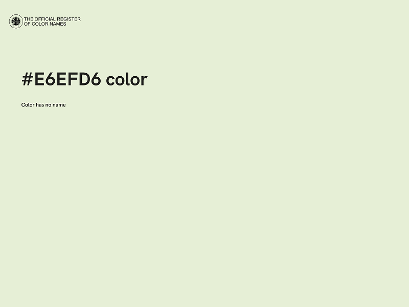 #E6EFD6 color image