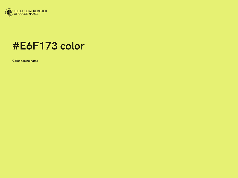 #E6F173 color image