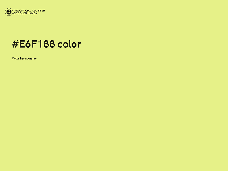 #E6F188 color image