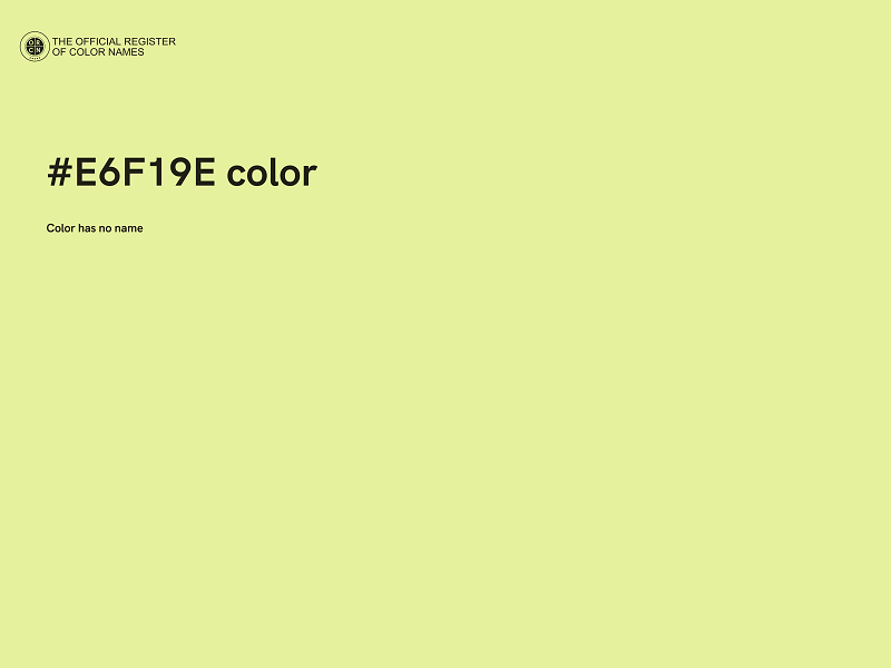 #E6F19E color image