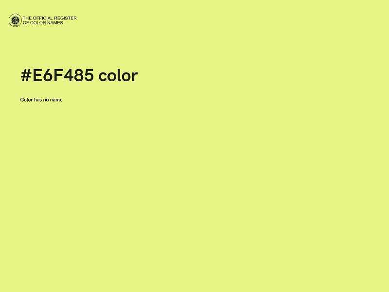 #E6F485 color image