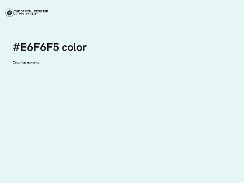 #E6F6F5 color image