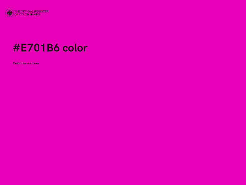 #E701B6 color image