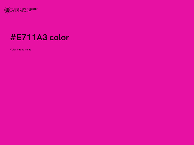 #E711A3 color image