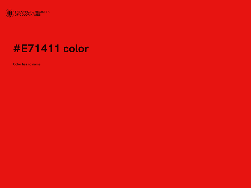 #E71411 color image