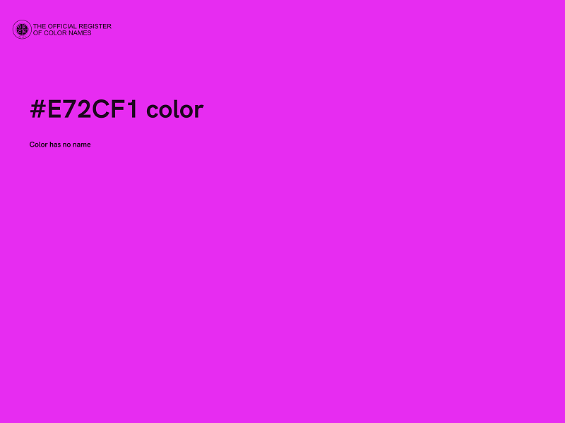 #E72CF1 color image