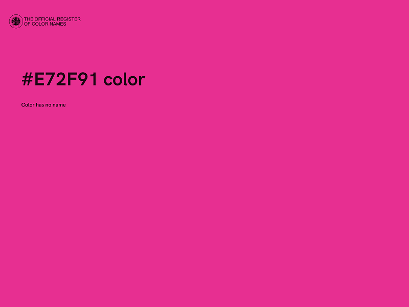 #E72F91 color image