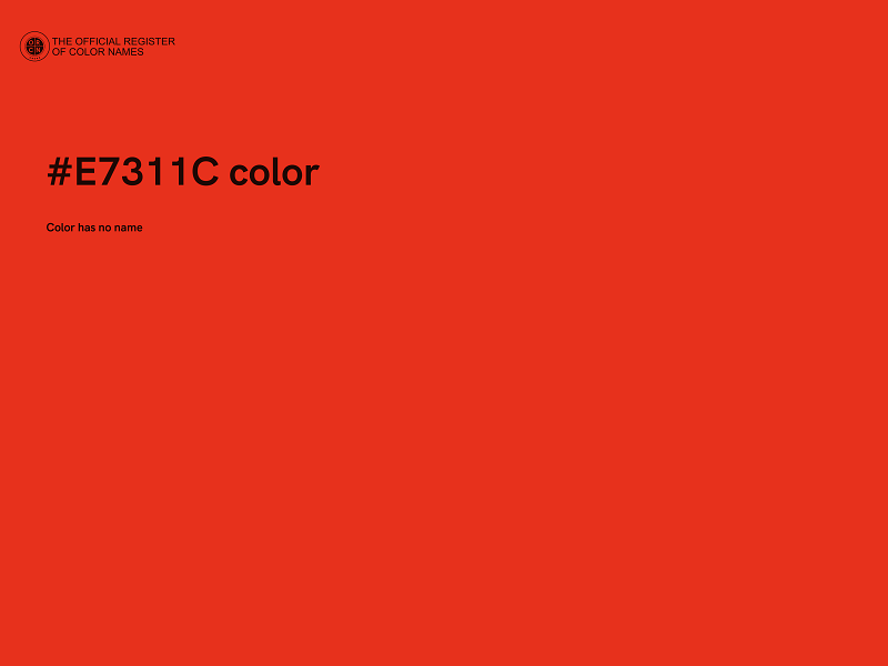 #E7311C color image