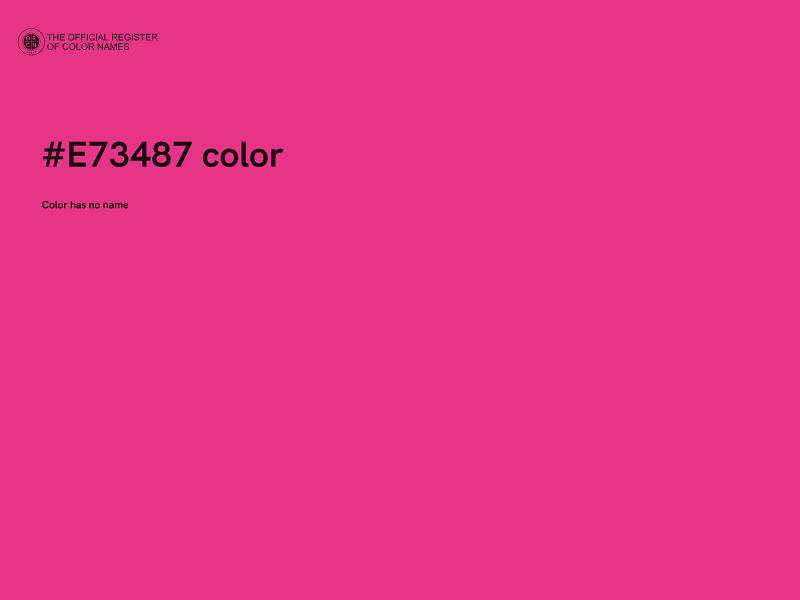 #E73487 color image