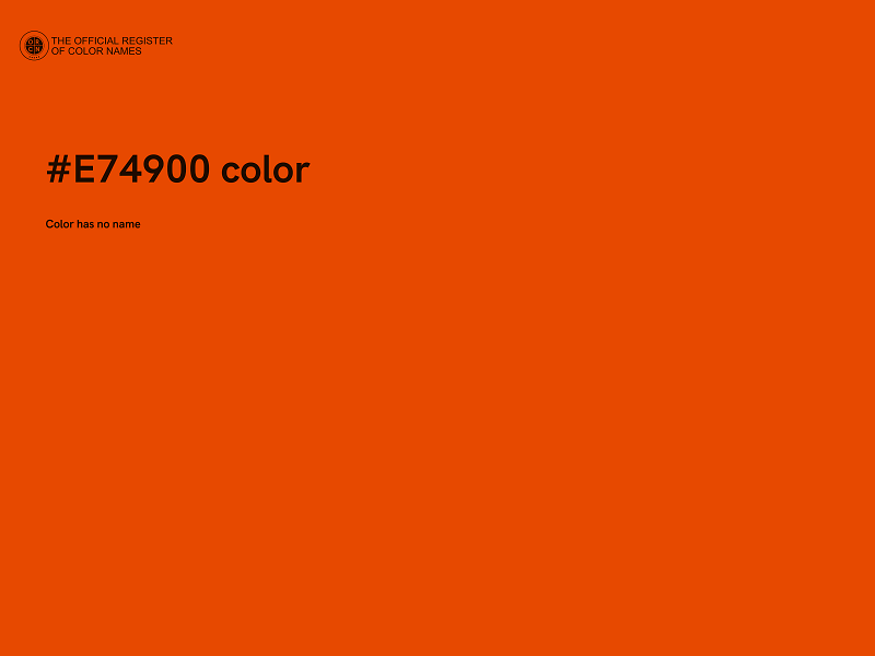 #E74900 color image