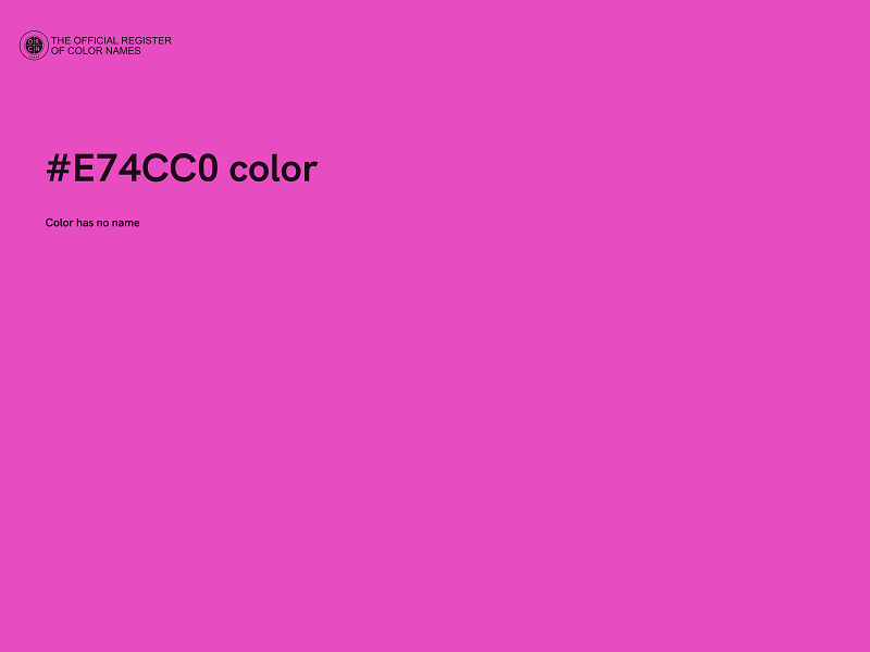 #E74CC0 color image