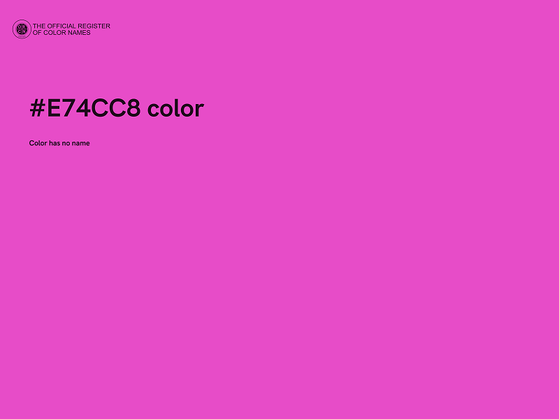 #E74CC8 color image