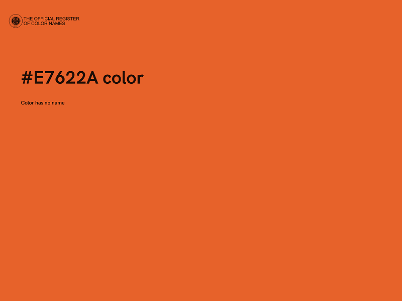 #E7622A color image