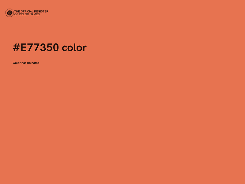 #E77350 color image