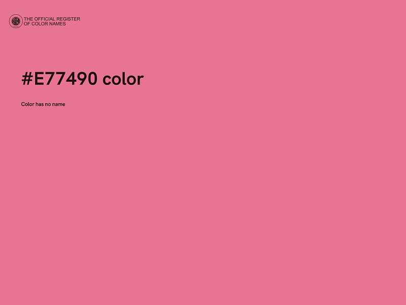 #E77490 color image