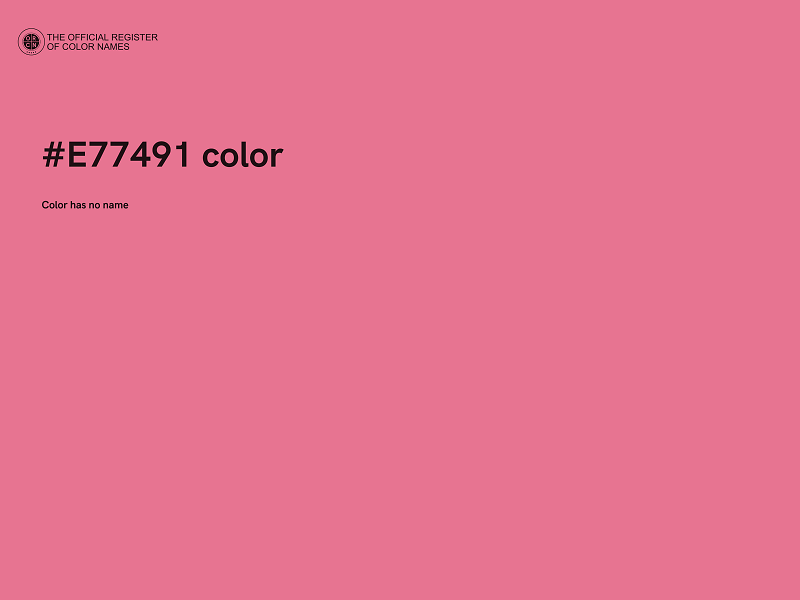 #E77491 color image