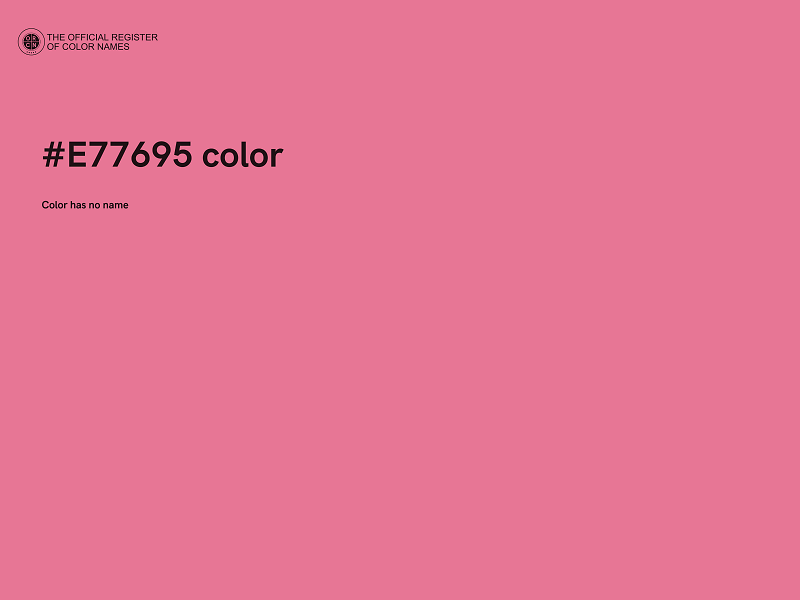 #E77695 color image