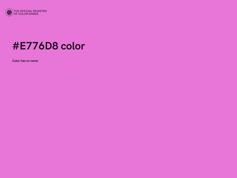 #E776D8 color image