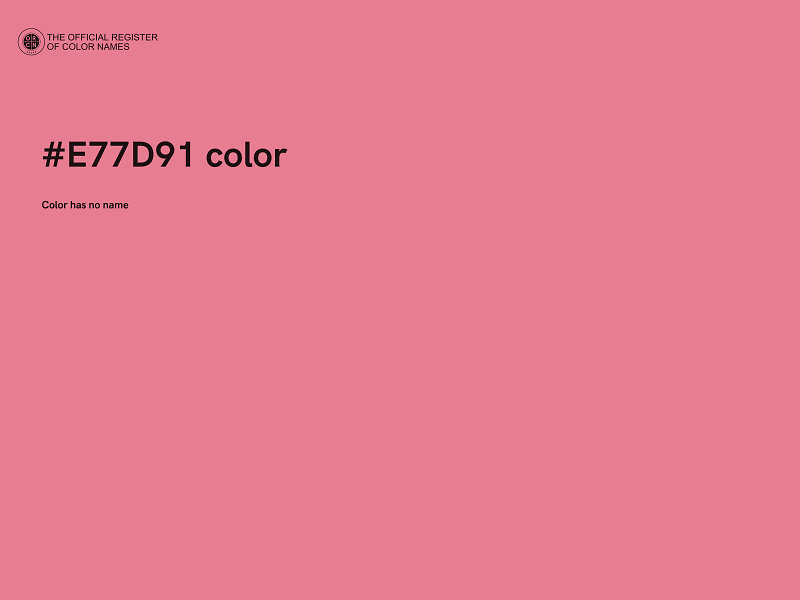 #E77D91 color image