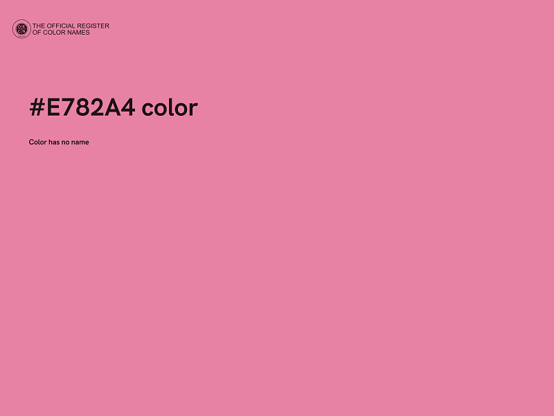 #E782A4 color image