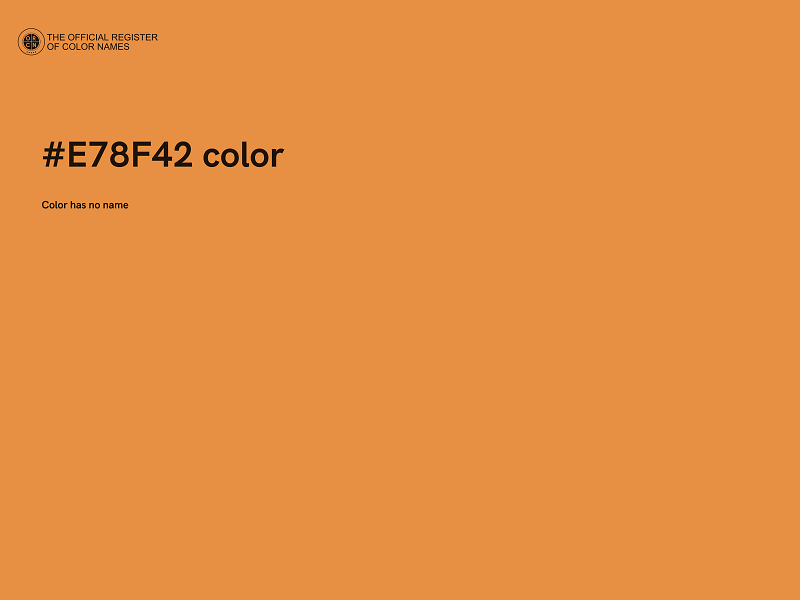 #E78F42 color image