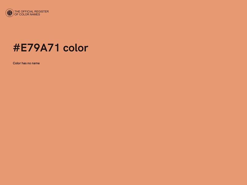 #E79A71 color image