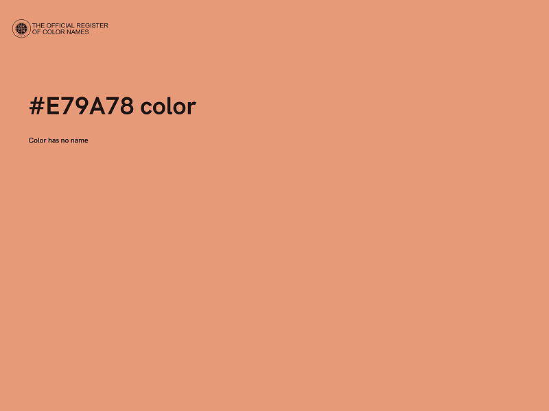 #E79A78 color image