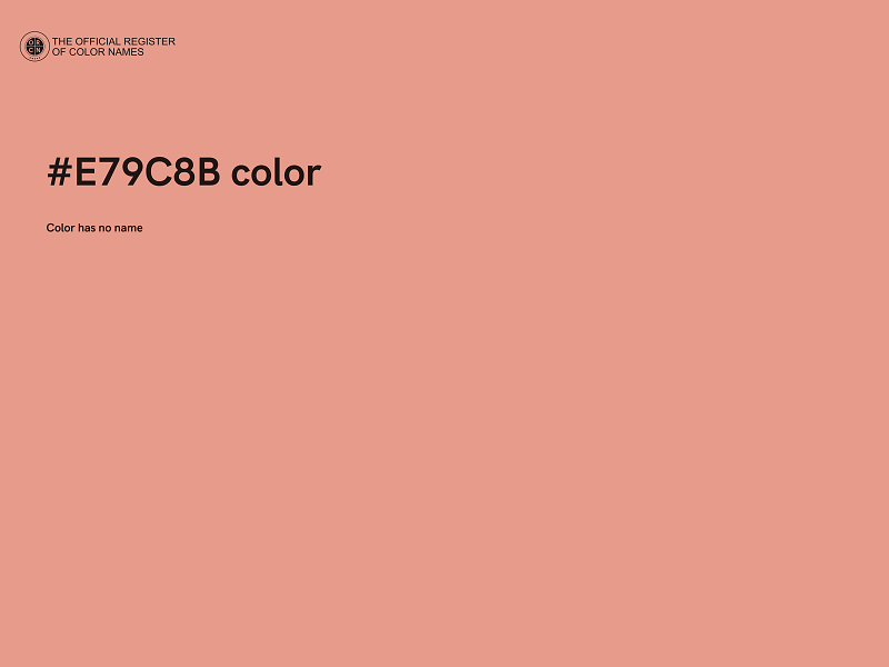 #E79C8B color image