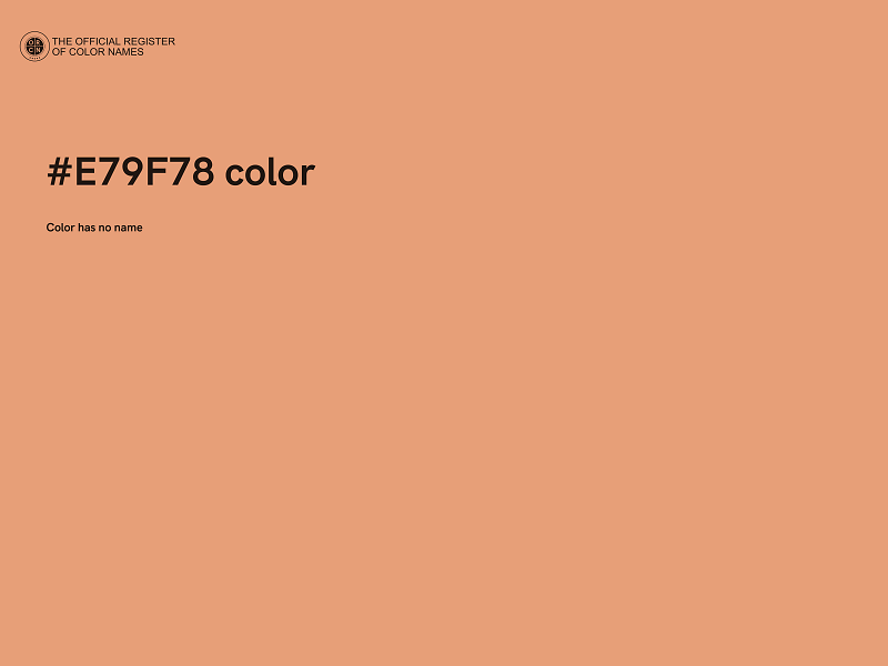 #E79F78 color image