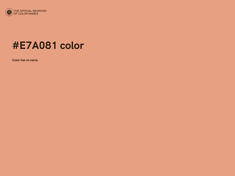 #E7A081 color image